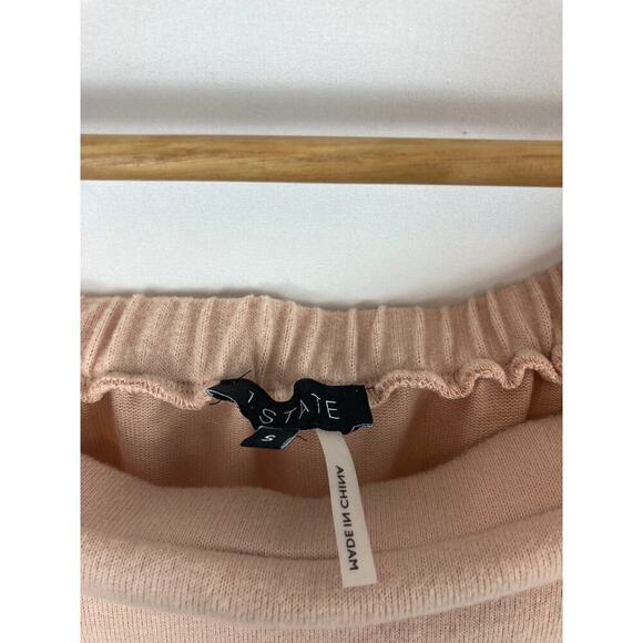 1.State Womens Tie-Sleeve Knit Blouse Blush Pink Size Small - Picture 3 of 6